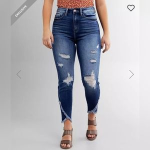 Buckle kankan skinnys with fringe detail highrise ankle